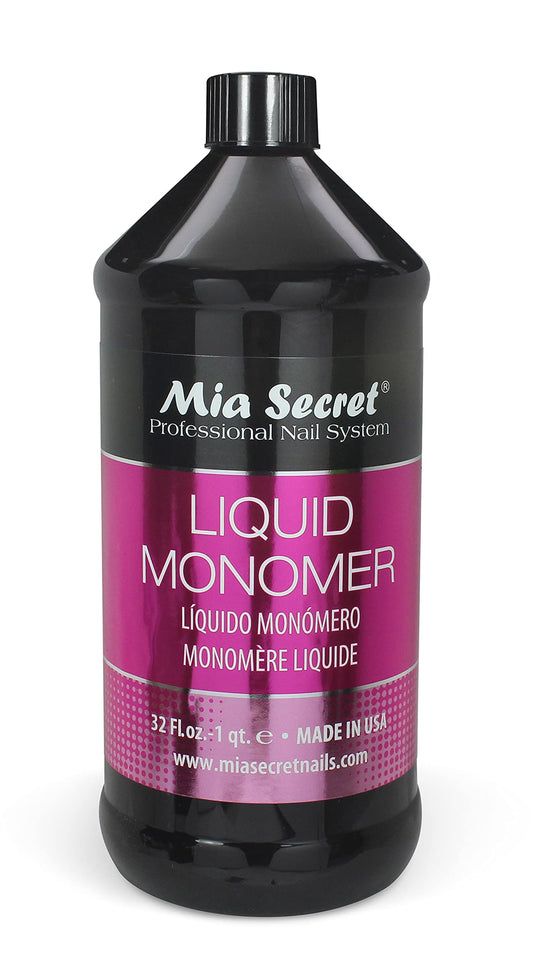 32 oz Mia Secret Liquid Monomer - Professional Acrylic Nail Liquid for Acrylic Powder - EMA monomer acrylic nail liquid Beauty & Personal Care Mia Secret