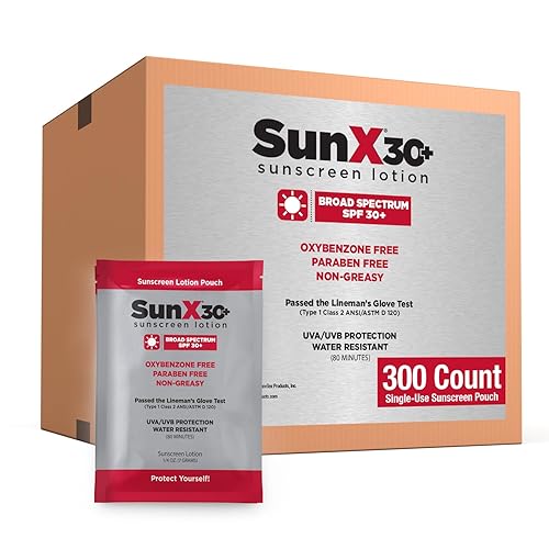 CoreTex Sun X 30+ SPF Individual Sunscreen Packets Travel Size - Bulk Pack of 300 Paraben, Oxybenzone, & Oil Free Broad Spectrum Sunscreen - No White