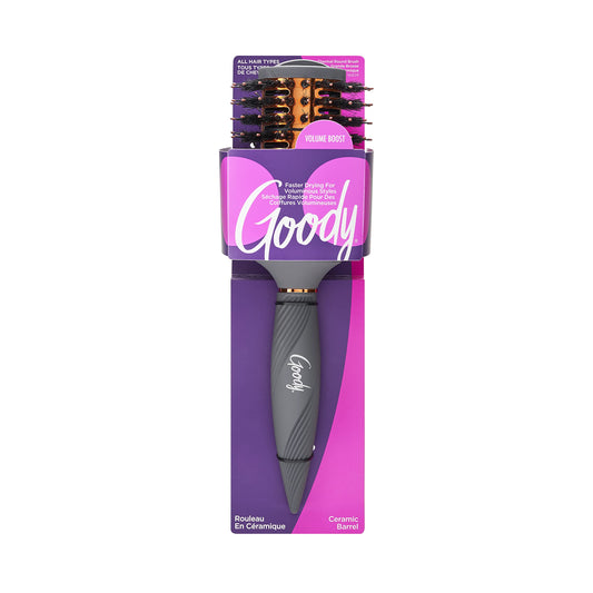 Goody Large Thermal Round Brush - For All Hair Types - Faster Drying for Voluminous Styles with Less Pain, Effort, and Breakage - Pain-Free Hair