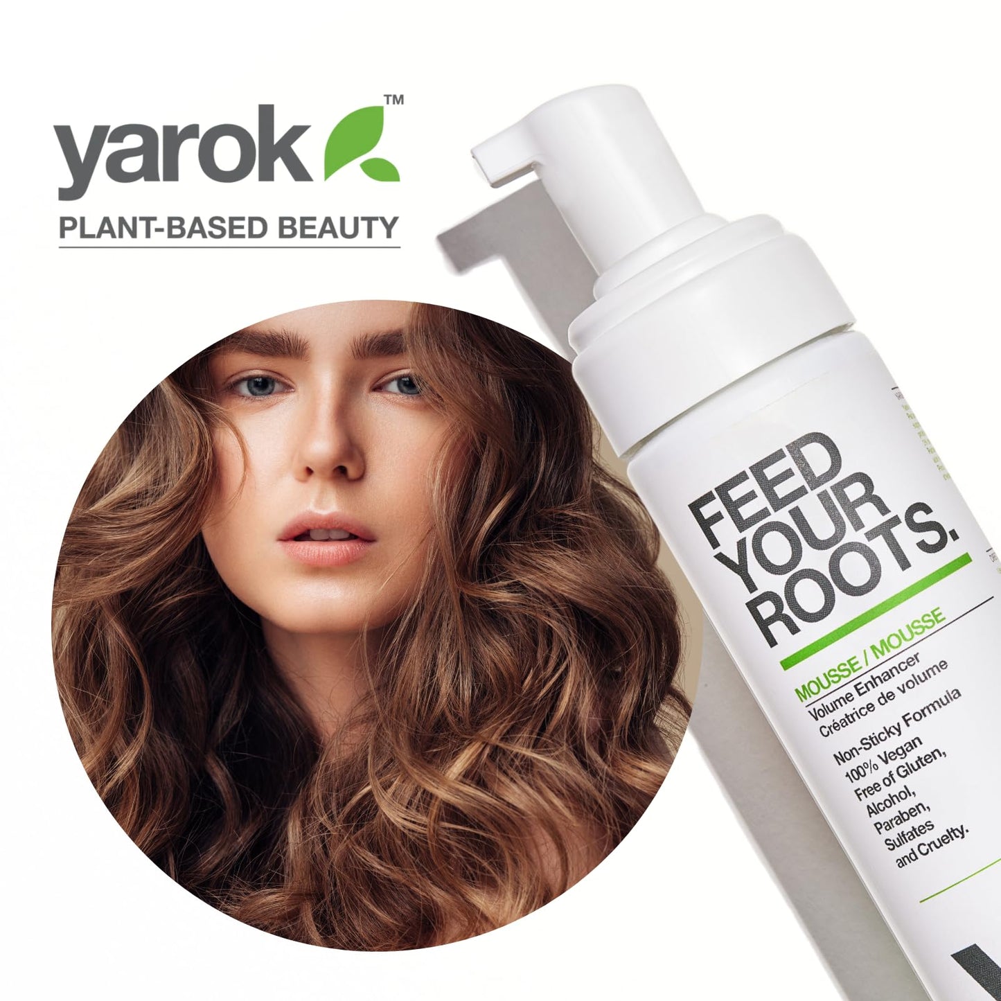 Yarok - Feed Your Roots Mousse - Volumize, Texturize & Transform - Volume Enhancer - Transform Curls - Non-Sticky & Non-Crunchy Formula - 100% Vegan