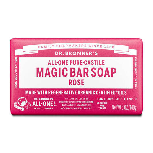 Dr. Bronner's Pure-Castile Bar Soap Made with Organic Oils for Face, Body and Hair, Gentle and Moisturizing, Biodegradable, Vegan, Cruelty-free Beauty & Personal Care Dr. Bronner's