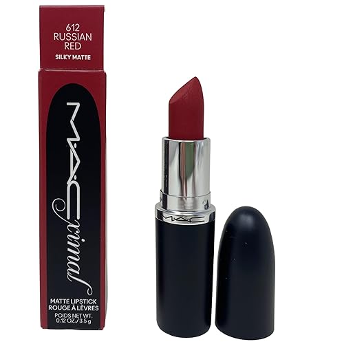 MAC Cosmetics Macximal Silky Matte Lipstick - 612 Russian Red - (Intense bluish red) 0.12 oz / 3.35g