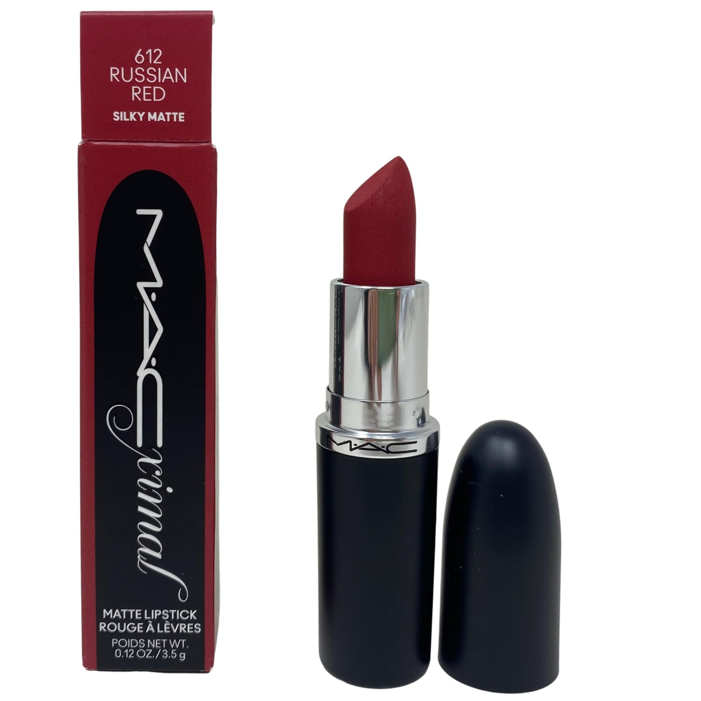 MAC Cosmetics Macximal Silky Matte Lipstick - 612 Russian Red - (Intense bluish red) 0.12 oz / 3.35g