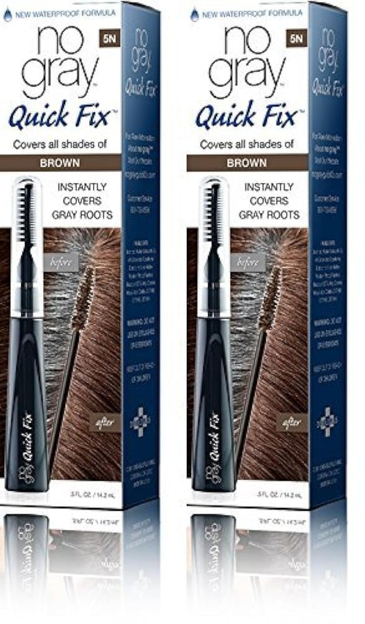 No Gray Quick Fix Instant Touch-Up for Gray Roots (Set of 2, Brown (M. Brown))