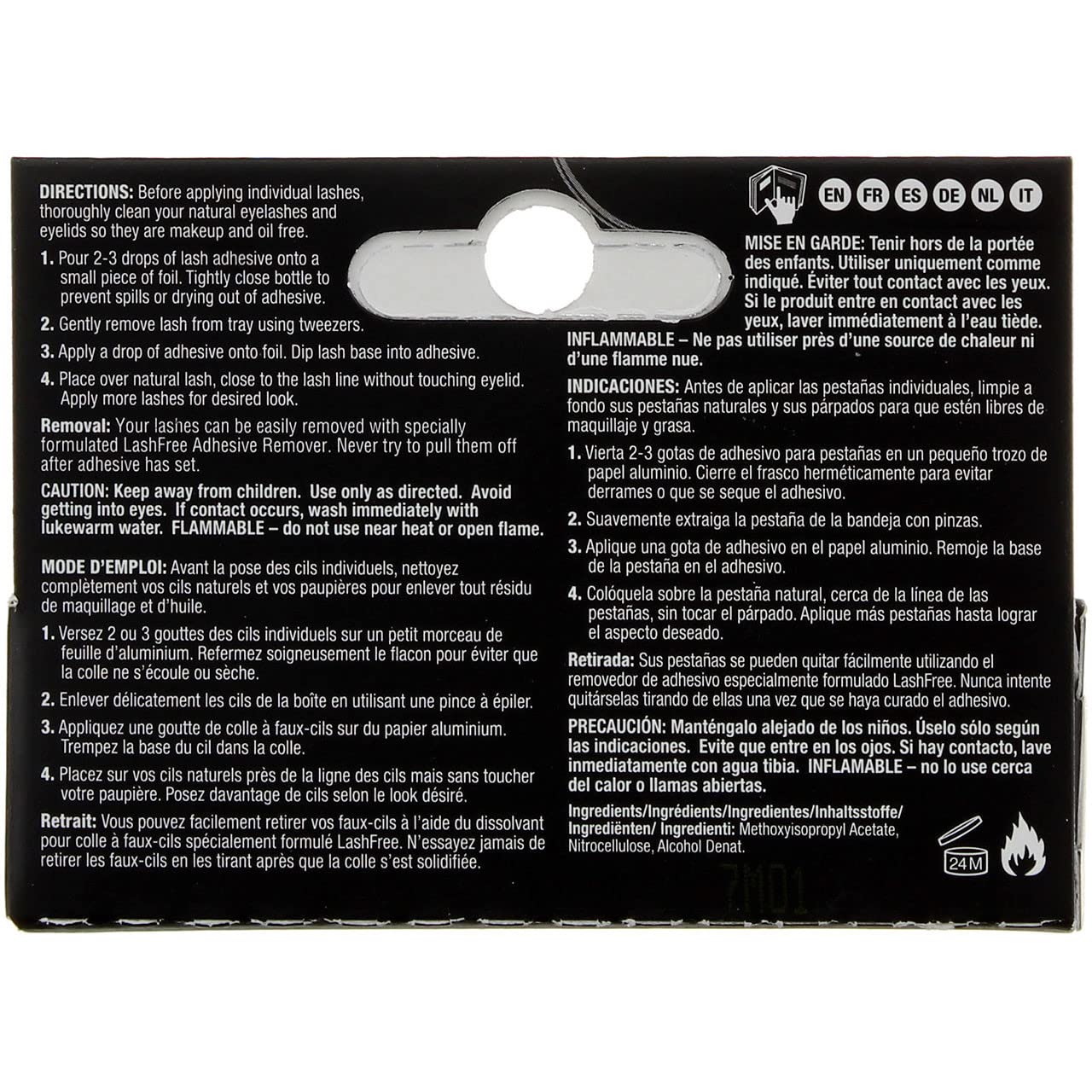 Ardell Lashtite Adhesive Clear 0.125 Ounce Bottle (Black Package) (3.7ml) (6 Pack)