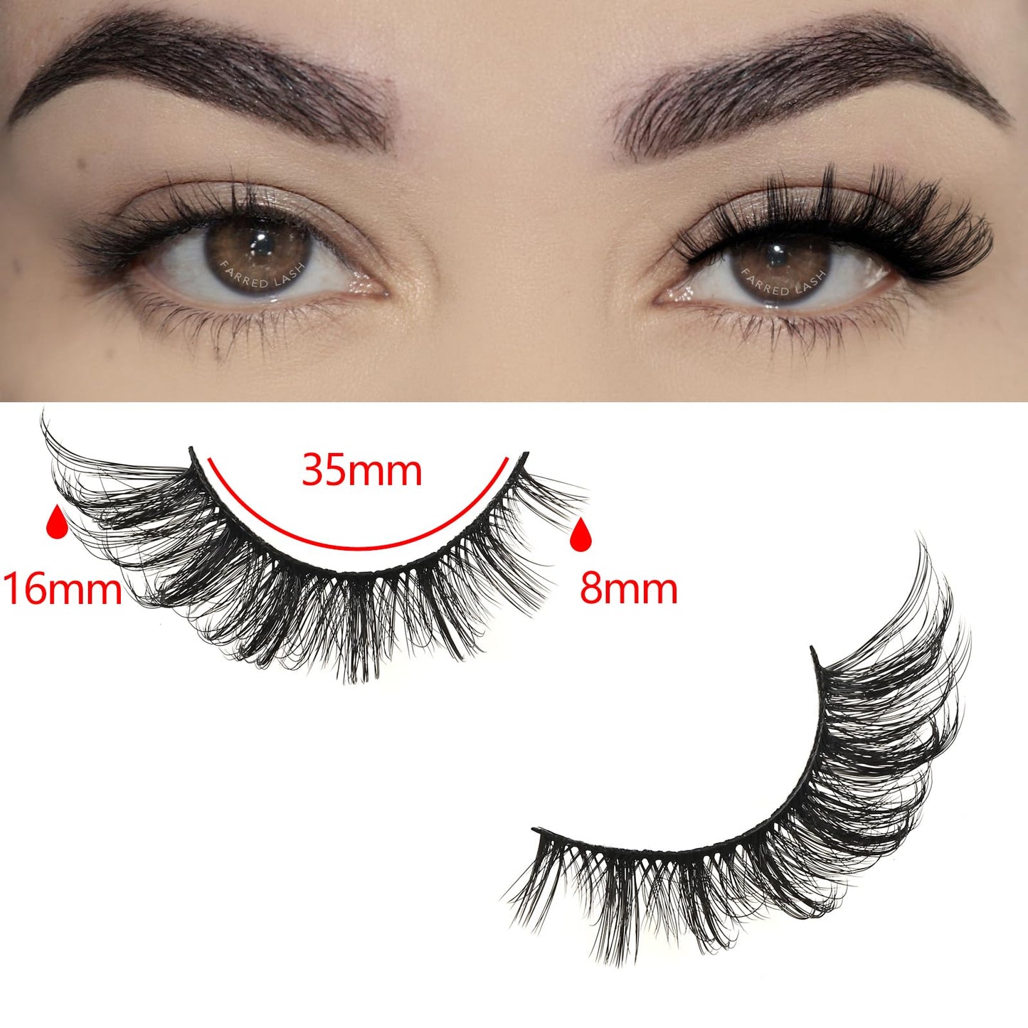 FARRED Cat Eye Lashes Fox Eyelash Wispy Fluffy False Eyelashes 14 Pairs Fake Eyelashes Natural Look Short Natural Lashes Cat Eye Lash Wispy Volume Beauty and Personal Care FARRED
