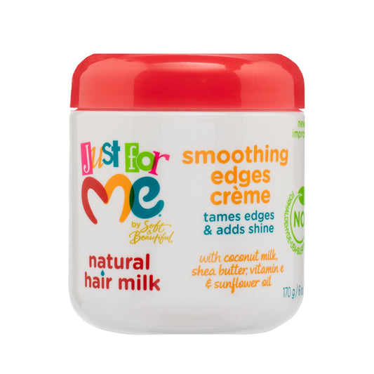 Just For Me Natural Hair Milk Smoothing Edges Creme, Tames Edges & Adds Shine, With Coconut Milk, Shea Butter, Vitamin E & Sunflower Oil, 6 Ounce Beauty & Personal Care Just For Me