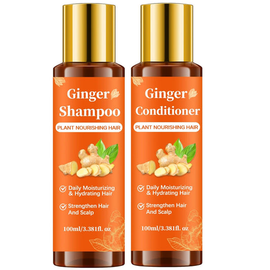 Ginger Shampoo and Conditioner Set for Stronger & Thicker Hair, Deep Moisturizing Cleaning Nourishing Formula to Reduce Hair Loss, Strengthen Strands Beauty & Personal Care Soelegant