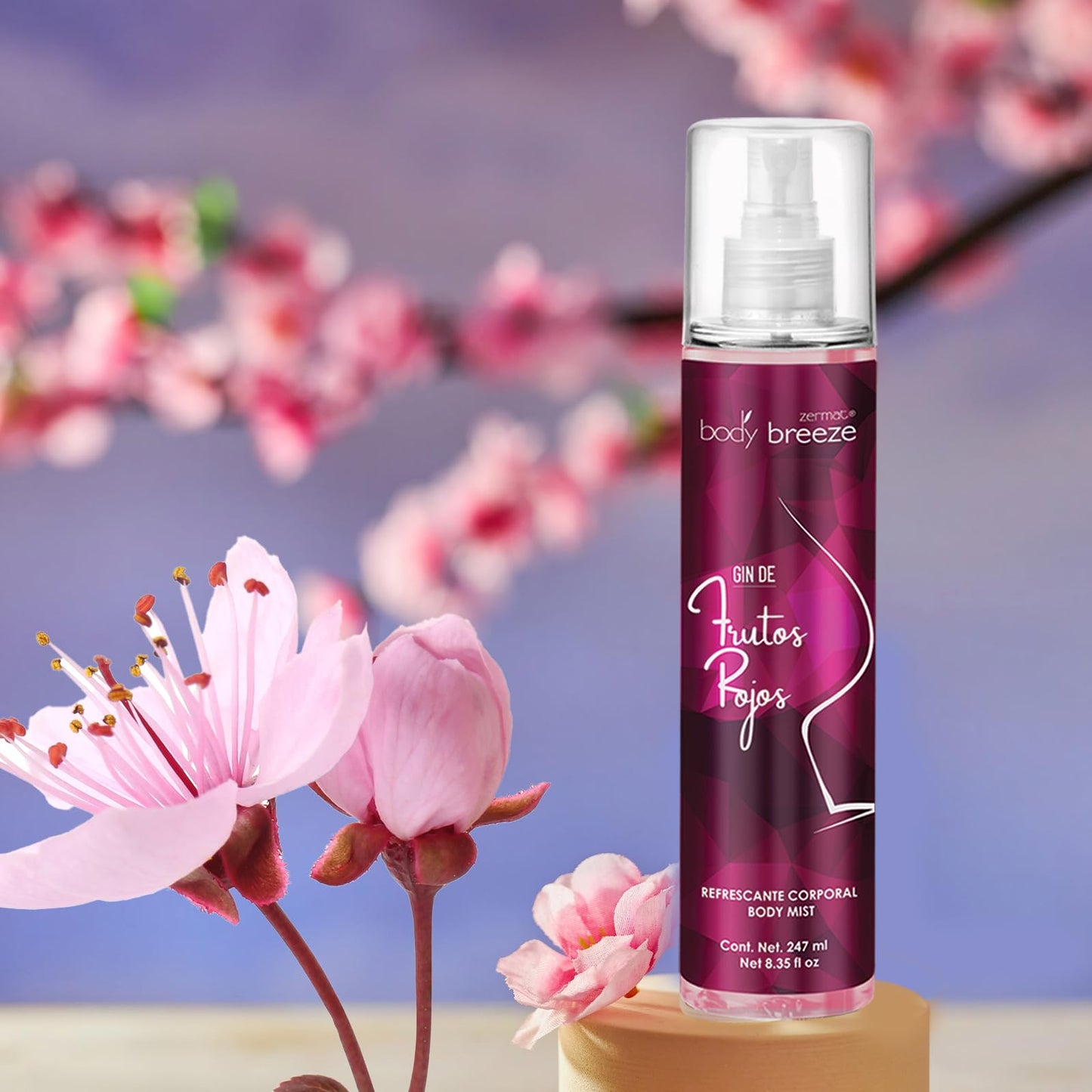 Zermat Gin de Frutos Rojos, Body Mist for Women -Formulated with glycerin to help preserving skin hydration. 8.35 Fl. Oz.