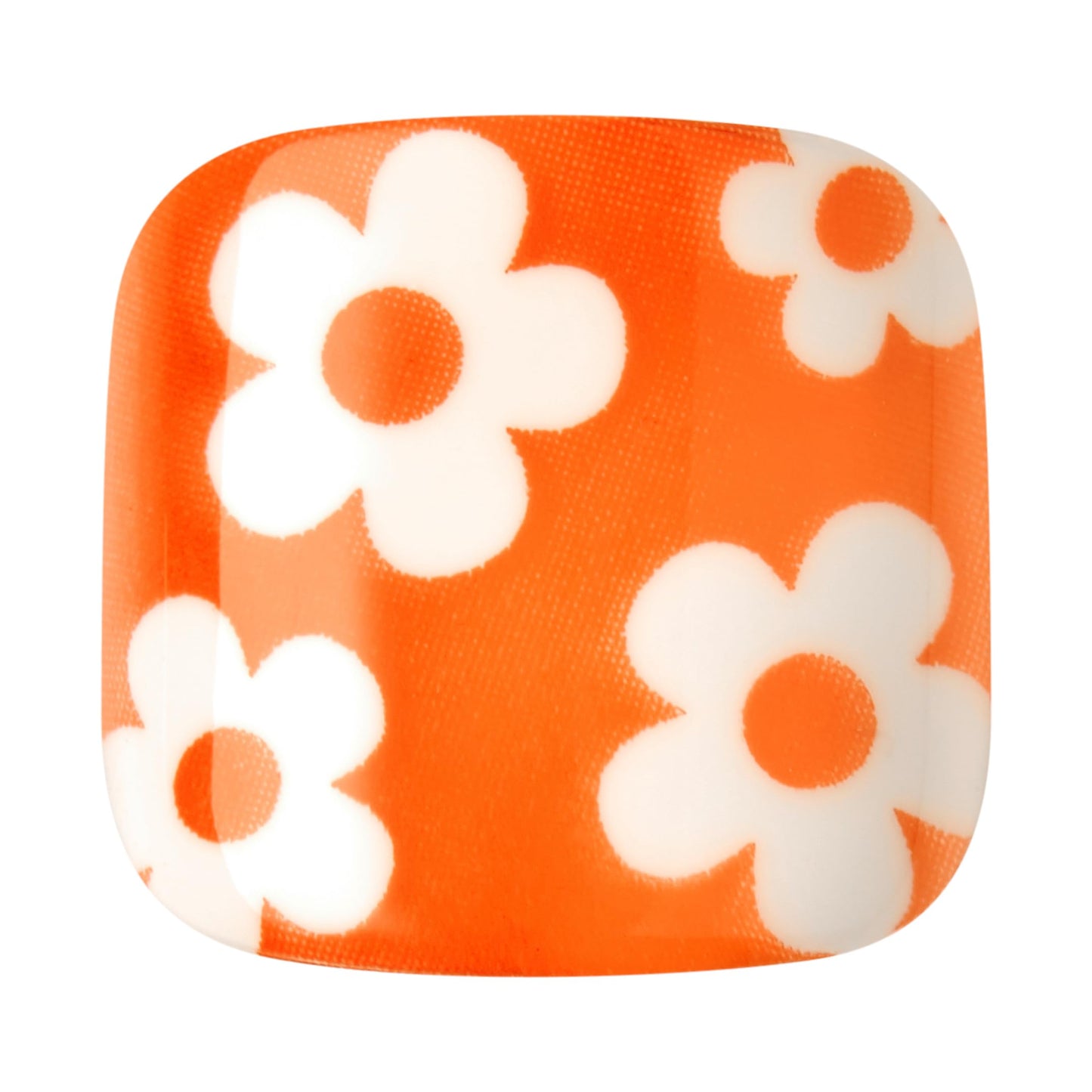 KISS Impress No Glue Pedi Press-On Toenails, Summer Retro Hot Pink & Orange Flower & Heart French Tip, Squoval Shape, Includes 24 Nails, Prep Pad, 1 Beauty & Personal Care KISS