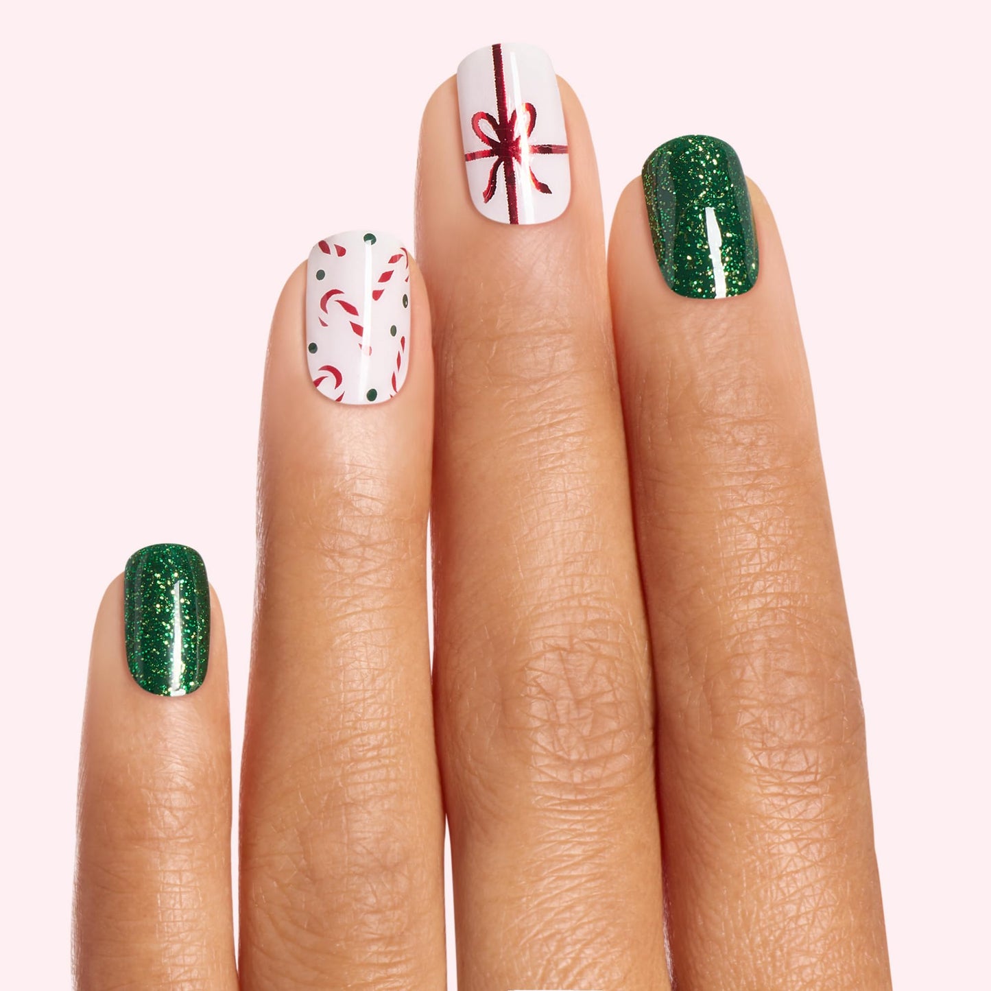Dashing Diva Gloss Nail Strips - Santa Baby - UV Free, Chip Resistant, Long Lasting Gel Nail Stickers - 3-Piece Manicure Set - Contains 32 Wraps, 1 Beauty & Personal Care Dashing Diva