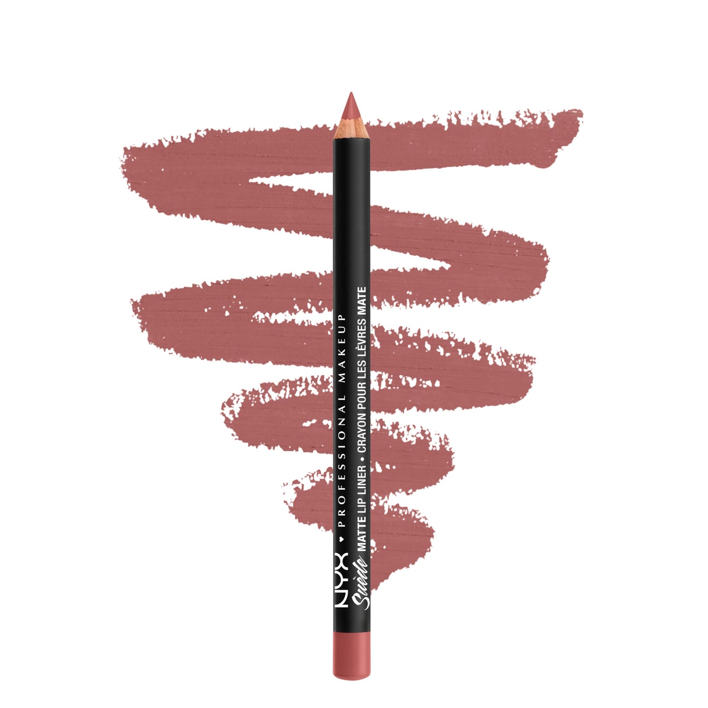 NYX PROFESSIONAL MAKEUP Suede Matte Lip Liner, Velvety-Smooth, Long-Lasting Formula For A Defined Lip Makeup Look - Brunch Me (Pink)