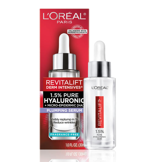 L'Oreal Paris Revitalift 1.5% Pure Hyaluronic Acid Serum for Face, Anti Aging Serum to Hydrate Skin & Reduce Wrinkles, Fragrance Free Skin Care Beauty & Personal Care L'Oreal Paris