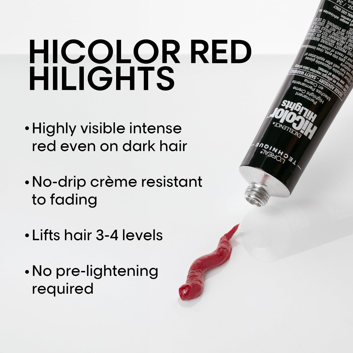 L'OREAL TECHNIQUE HiColor Red HiLights Permanent Hair Color for Dark Hair | Intense Red Highlights | No Pre-Lightening Required | Rich, No-Drip Creme Beauty & Personal Care L'OREAL TECHNIQUE