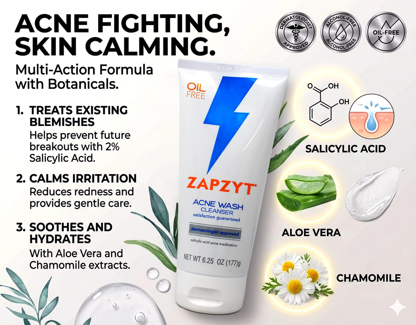 ZAPZYT Acne Wash 6.25 oz (Pack of 8)