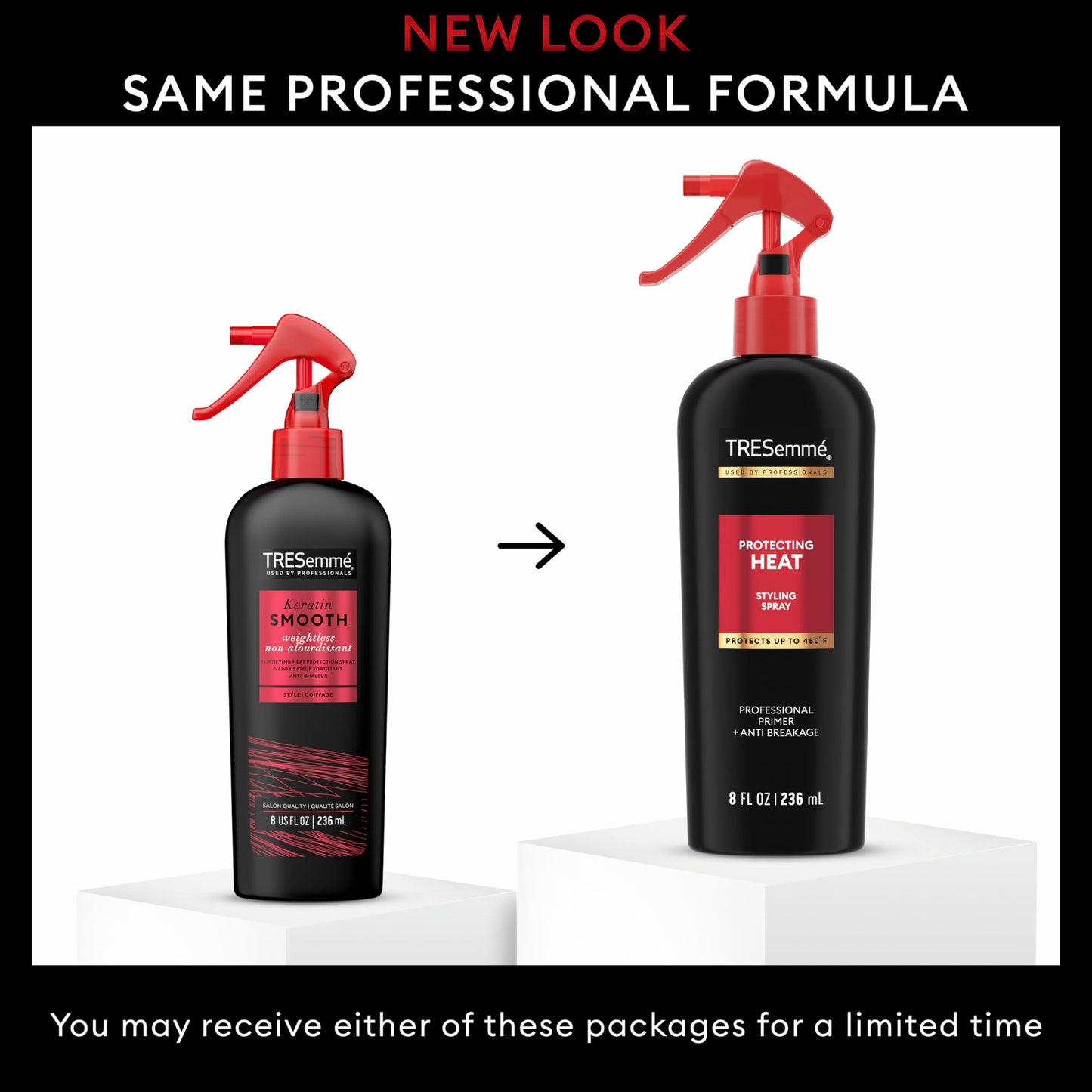 TRESemmé Styling Spray Protecting Heat for Taming Frizz & Reducing Breakage, with Protection up to 450°, 8 Fl Oz