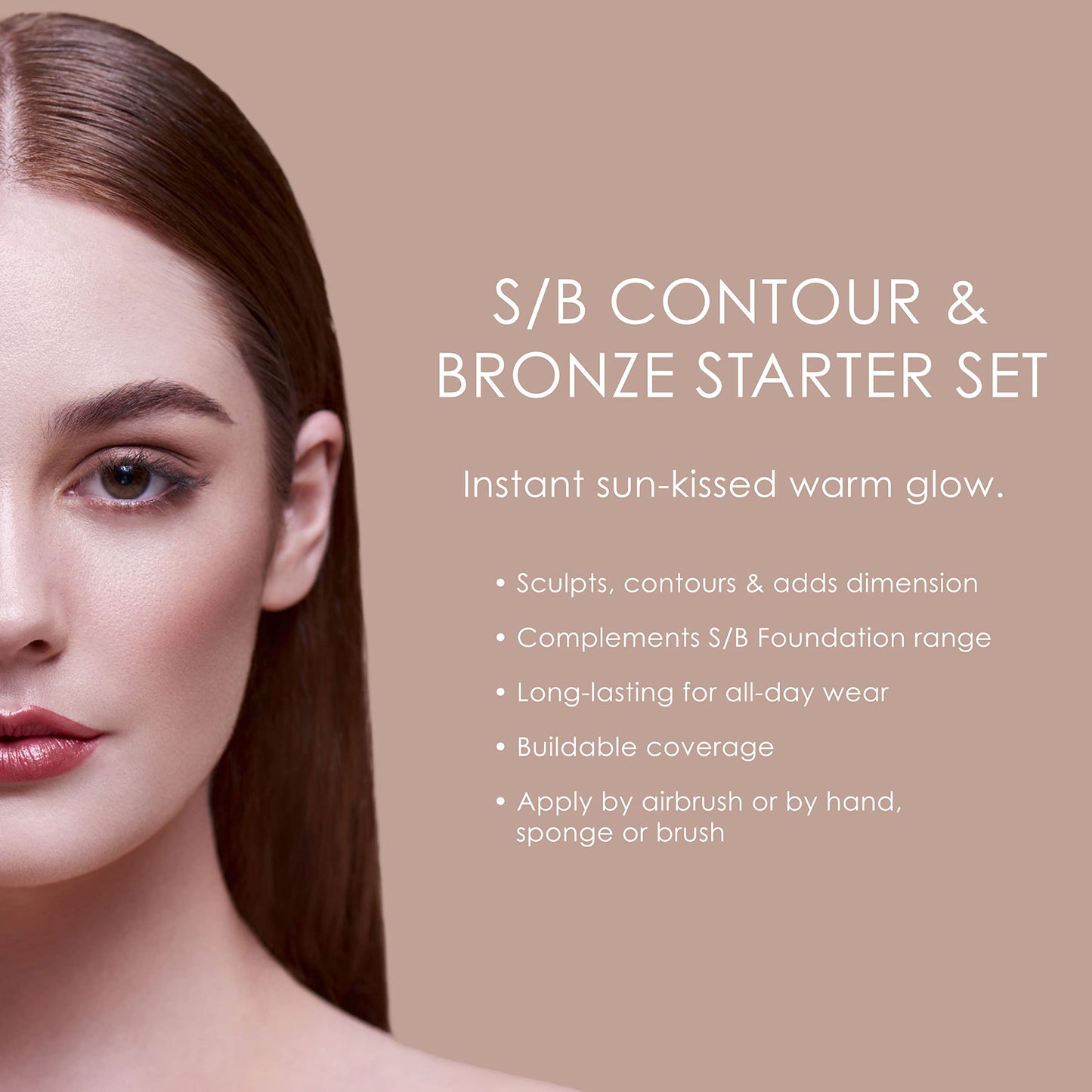 TEMPTU S/B Silicone-Based Contour & Bronze Starter Set For Sculpting, Contouring & Adding Dimension To The Face | Includes 6 Shades , 1 Count (Pack