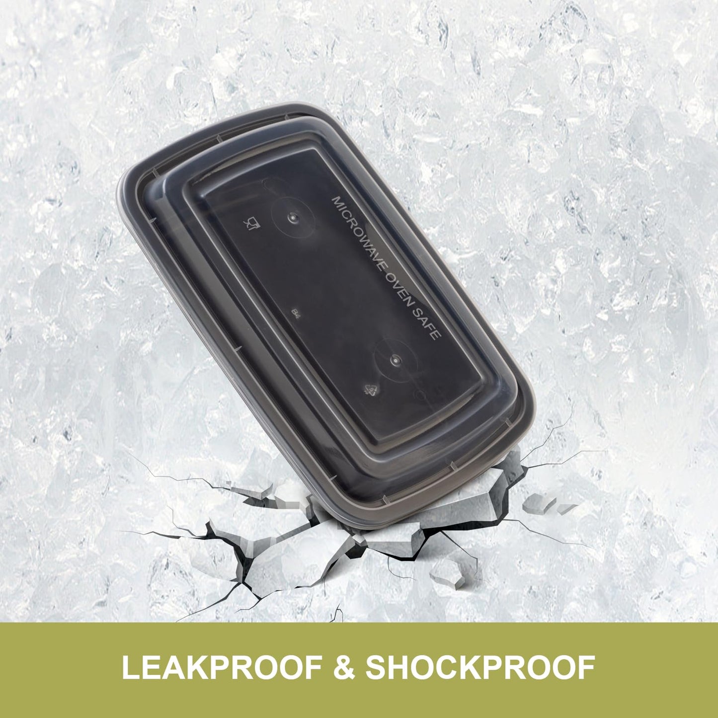 Ezalia 50 Pack- Meal Prep Containers 32oz, Plastic Food Prep Containers Reusable, Leakproof To Go Food Containers with Lids, BPA-Free…