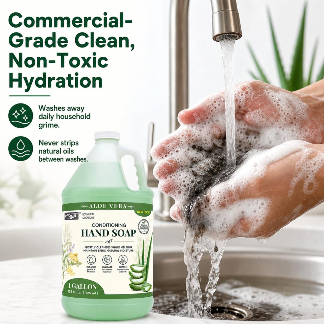 PRONAIL Bulk Liquid Hand Soap Refill - Moisturizing Cleanser with Hyaluronic Acid, Panthenol & Aloe Vera | Sulfate-Free, Cruelty-Free | Professional