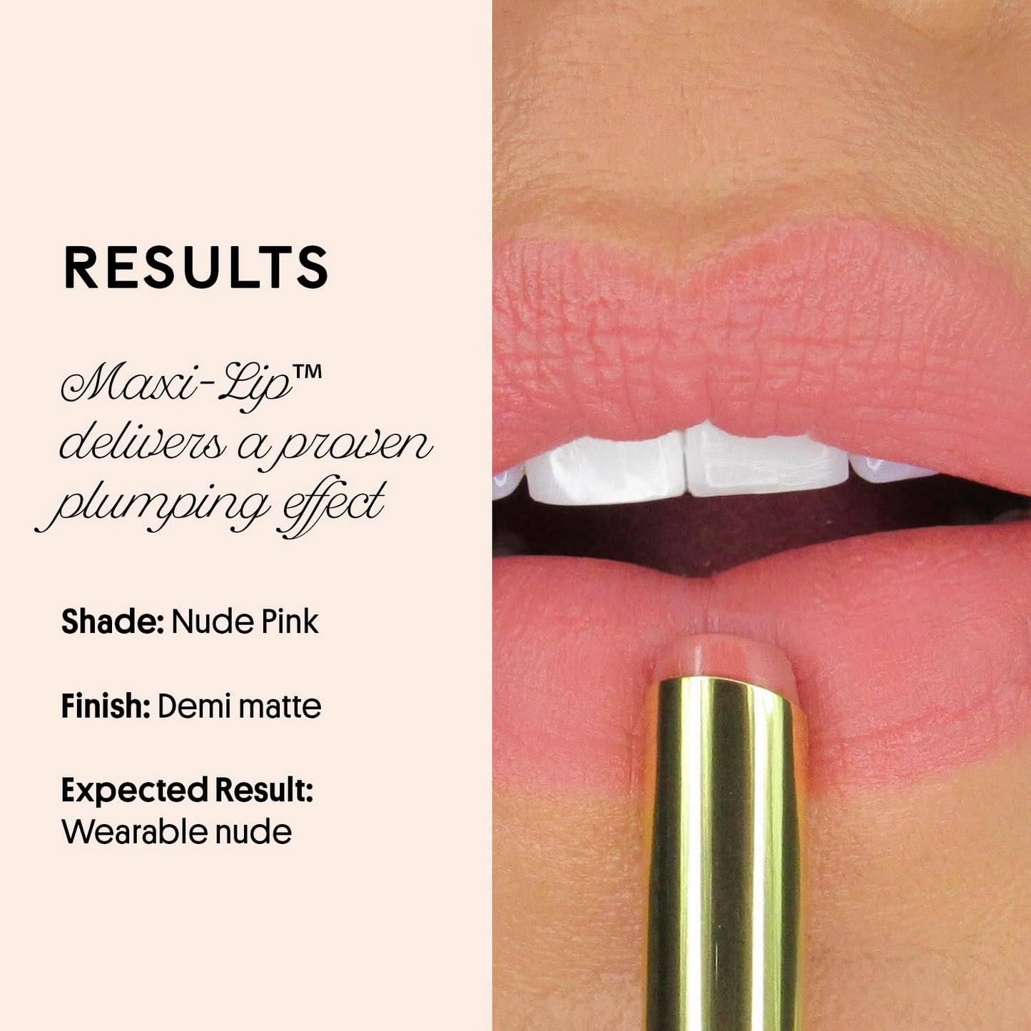 Winky Lux Skinny Plump Demi Matte Lipstick - Nude Pink Lip, Natural Plump Lipstick, Weightless Long Lasting Soft Matte Lip Crayon, Infused