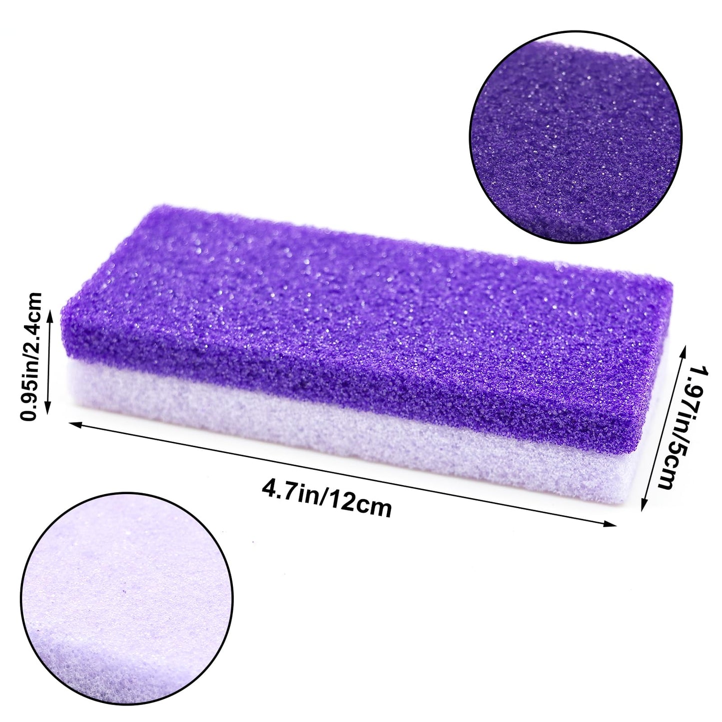 lenpestia Foot Pumice Stone 2 Pack Pedicure Stone for Feet Pumice Sponge for Feet Callus Remover and Scrubber Double Sided Pedicure Foot Pumice Stone Beauty and Personal Care lenpestia