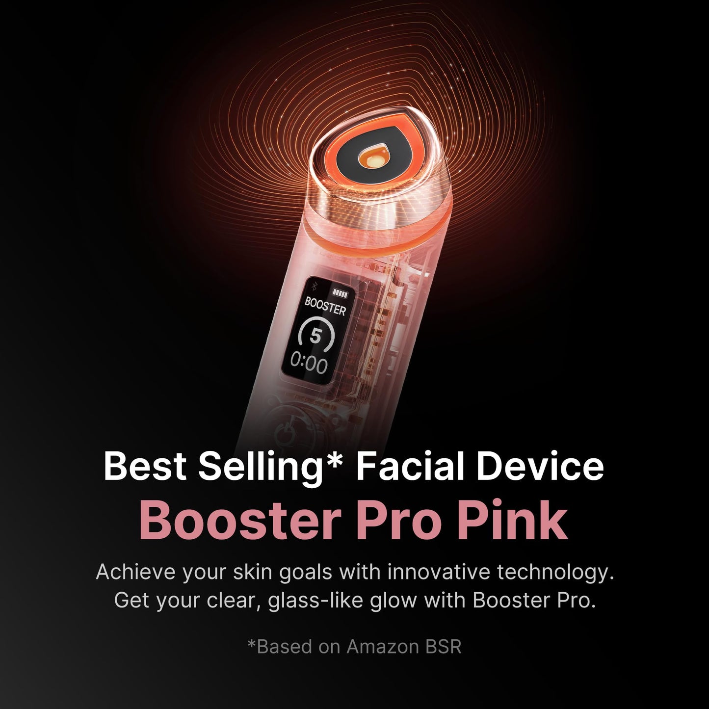 medicube Booster Pro | 6-in-1 Real Glass Glow Beauty Massager | for Clear, Radiant, Firmer-Looking Skin | Korean Skin Care | Pink Beauty and Personal Care medicube