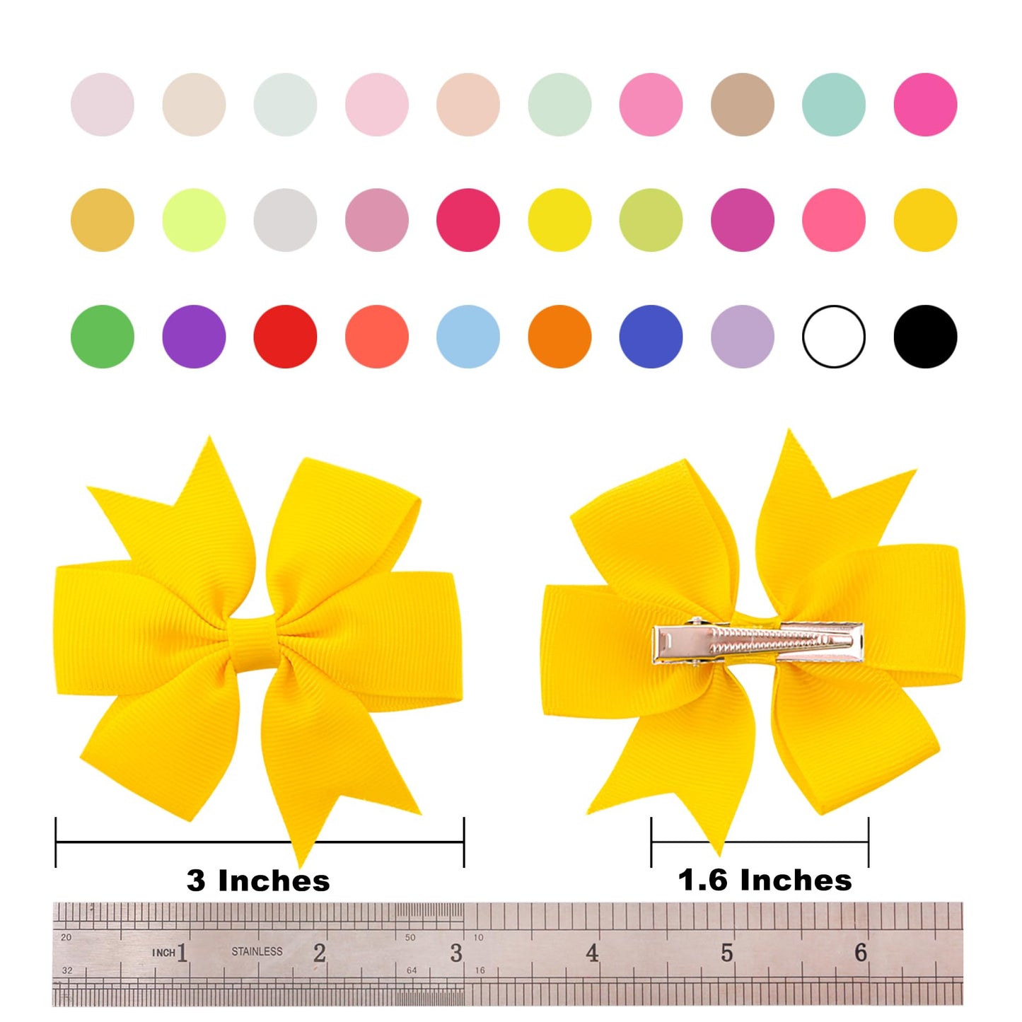 60Piece Grosgrain Ribbon Pinwheel Hair Bows Boutique Bow Alligator Clips For Girls Toddlers Teens Gifts In Pairs Beauty and Personal Care Babymatch