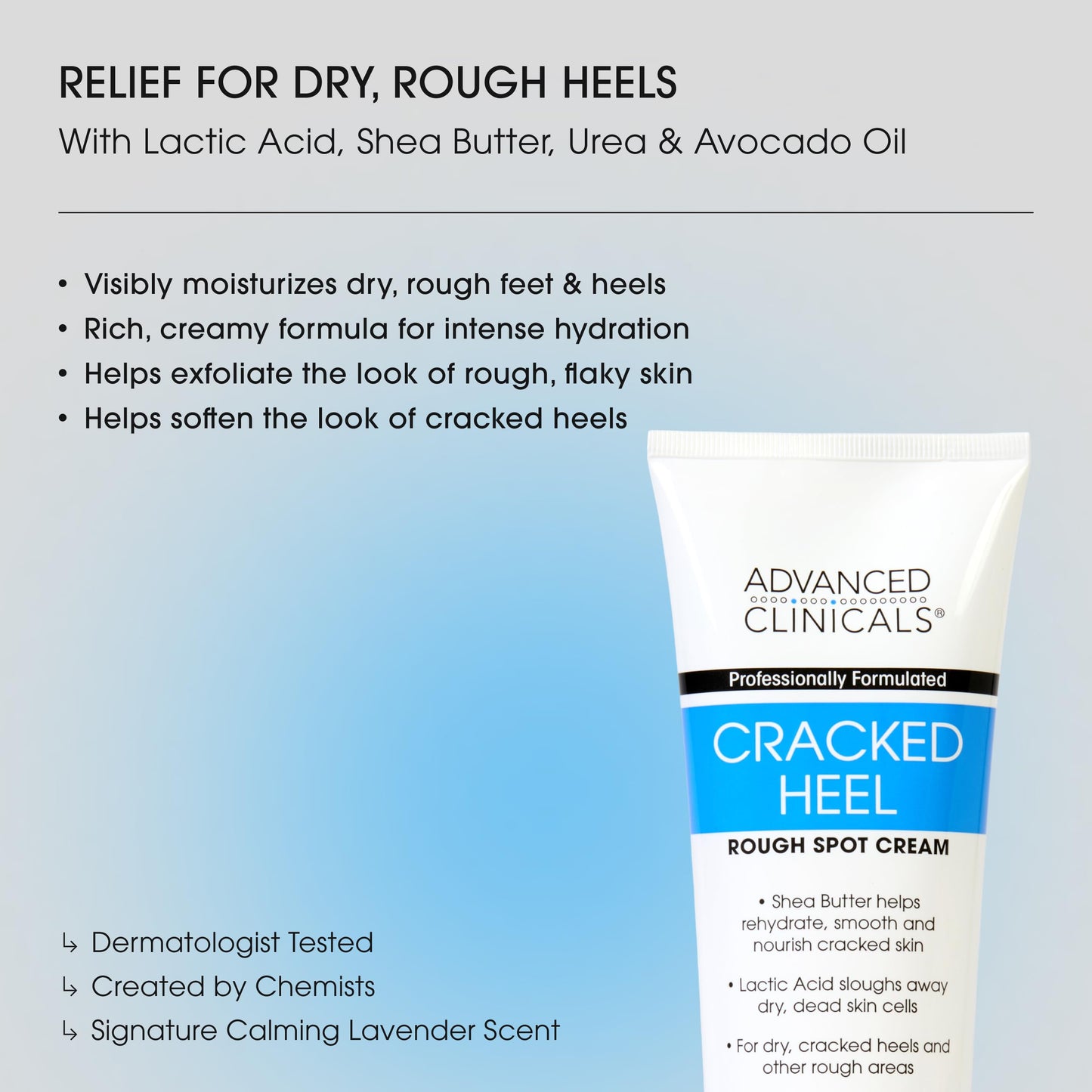 Advanced Clinicals Cracked Heel Foot Cream Moisturizer Skin Care Lotion For Feet W/Shea Butter, Moisturizing Foot/Hand Lotion Helps Heal Cracked Skin Beauty & Personal Care Advanced Clinicals