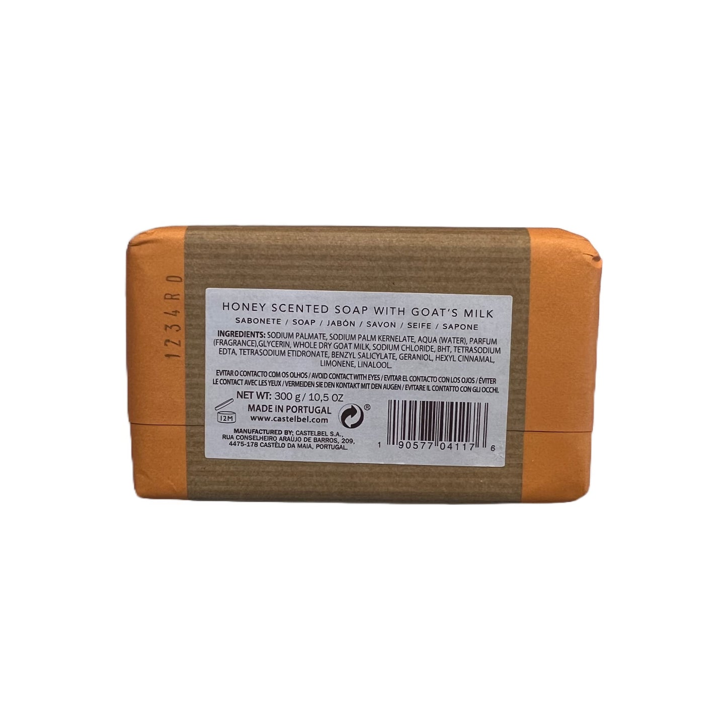 Castelbel Porto Goat's Milk Honey Scented Triple-Milled Soap Bar