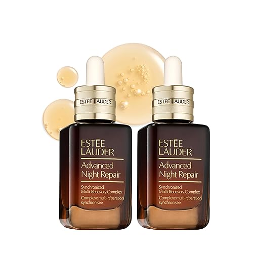 Estée Lauder Advanced Night Repair Duo Face Serum Synchronized Multi-Recovery Complex with Hyaluronic Acid & Peptides | Anti Aging & Hydrating, 1.7 Fl