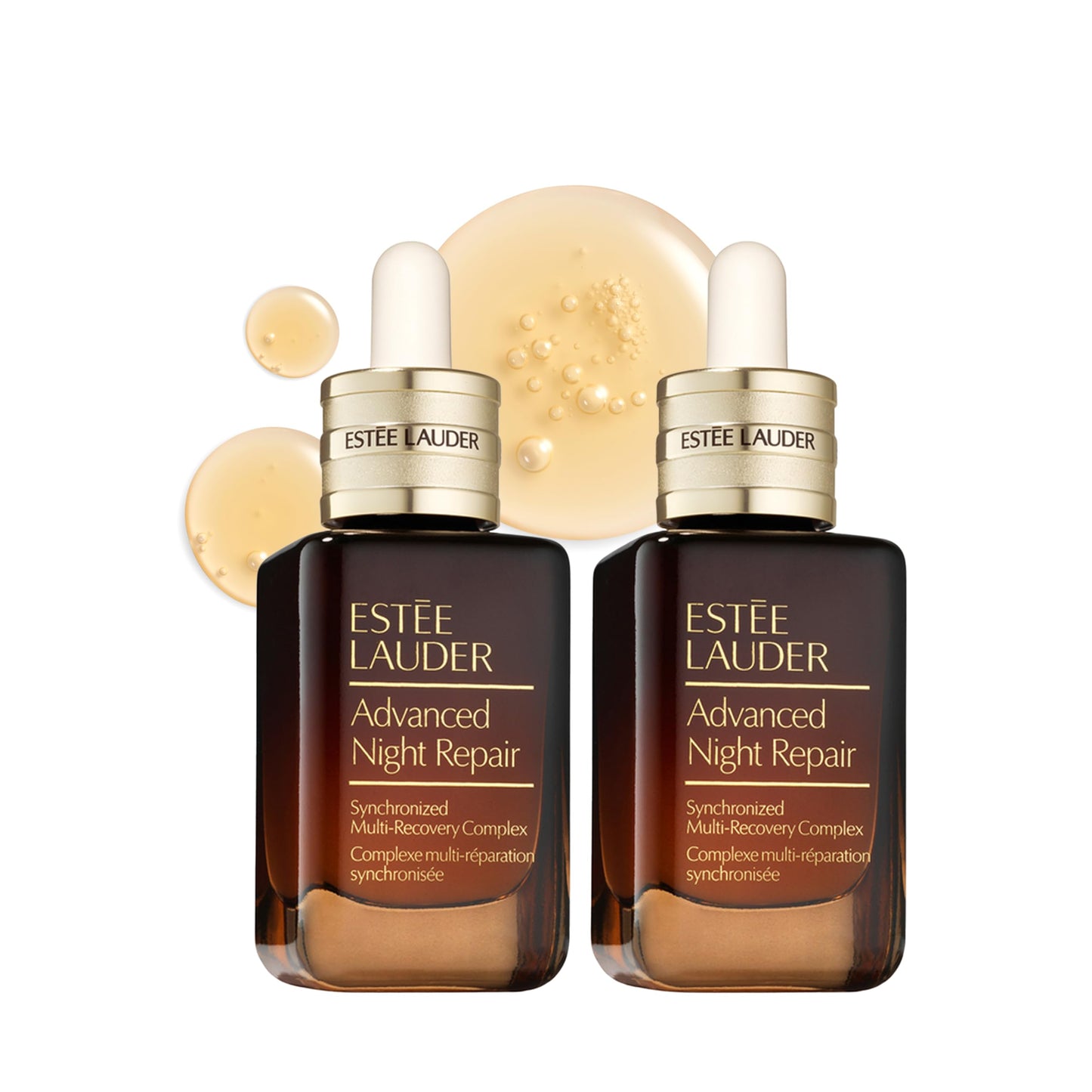 Estée Lauder Advanced Night Repair Duo Face Serum Synchronized Multi-Recovery Complex with Hyaluronic Acid & Peptides | Anti Aging & Hydrating, 1.7 Fl