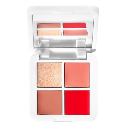 RMS Beauty Lip2Cheek Glow Quad Creamy Multi-Use Blush & Lip Color Palette with 4 Radiant Shades Hydrating Formula for Natural Radiance Long-Lasting