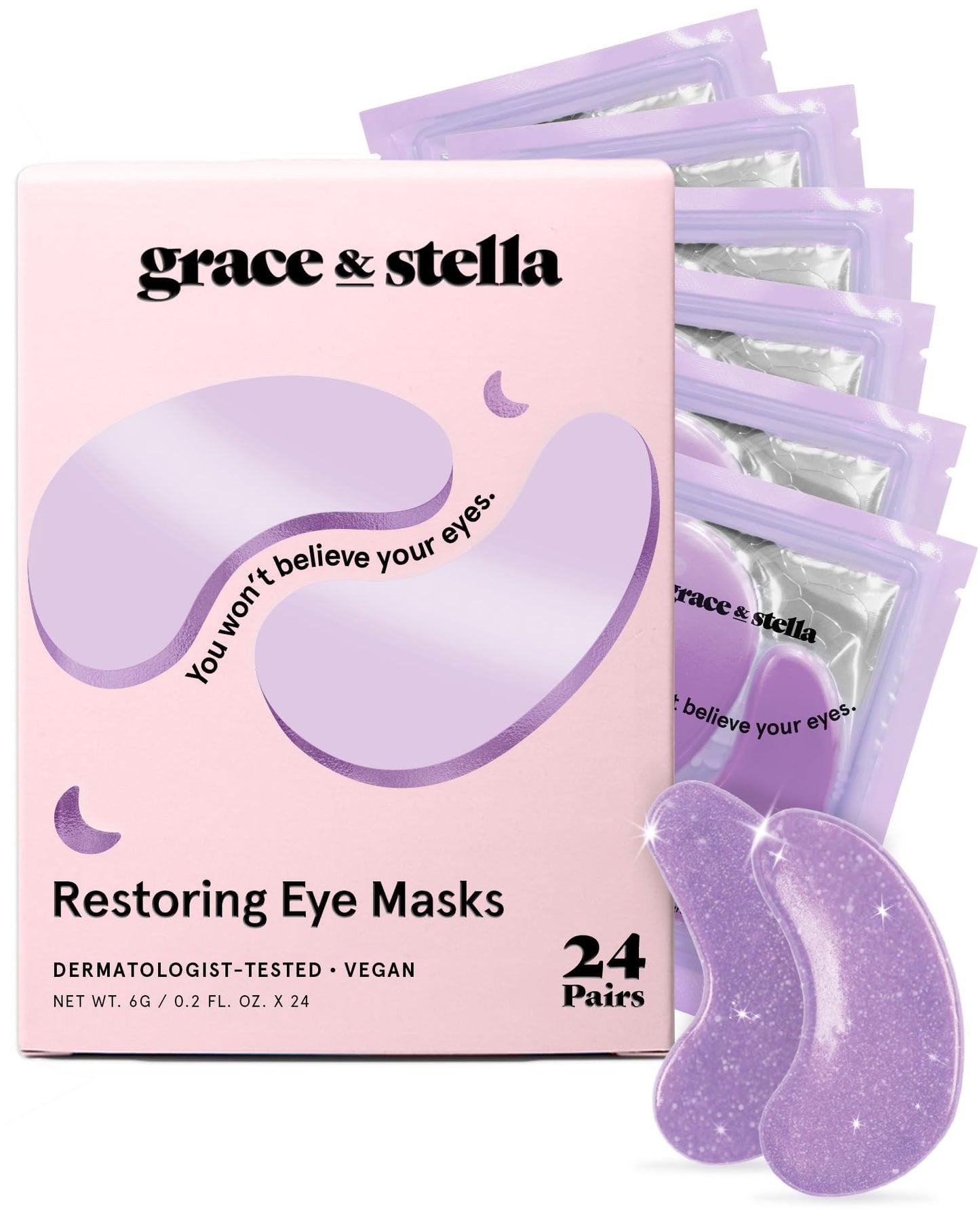 grace & stella Retinol Under Eye Patches for Puffy Eyes & Dark Circles - Restoring Gel Under Eye Masks with Hyaluronic Acid - Birthday Gifts Beauty & Personal Care grace & stella