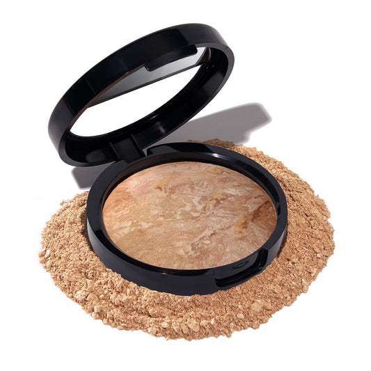 LAURA GELLER NEW YORK Award-Winning Baked Balance-n-Brighten Color Correcting Powder Foundation - Medium - Buildable Light to Medium Coverage