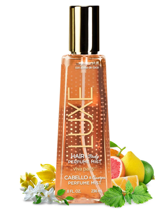 Luxe Perfumery Viva Paris Hair & Body Perfume Mist - Citrus Floral Fragrance with Jasmine, Ylang-Ylang & Patchouli - Hydrating Coconut Oil & Glycerin Beauty & Personal Care Luxe Perfumery