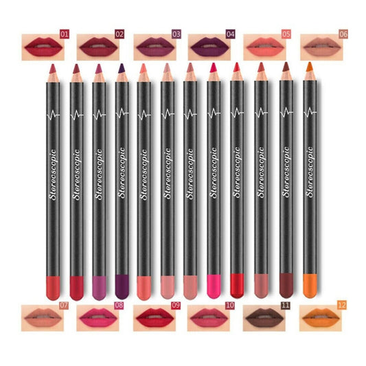 THE PERFECT PART Lip Liner - 12Pcs Lip Liner Set, Long Lasting & Waterproof Lip Stain for Women, 2 in 1 Lip Liner & Eye Liner Pencil, Matte Smooth Beauty & Personal Care THE PERFECT PART