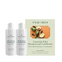 EVA + AVO Avocado Shampoo & Conditioner 8 fl oz, Sulfate-Free Cleanse for Dry Scalp, Fine, Curly, Damaged or Thin Hair, Hydrating & Strengthening