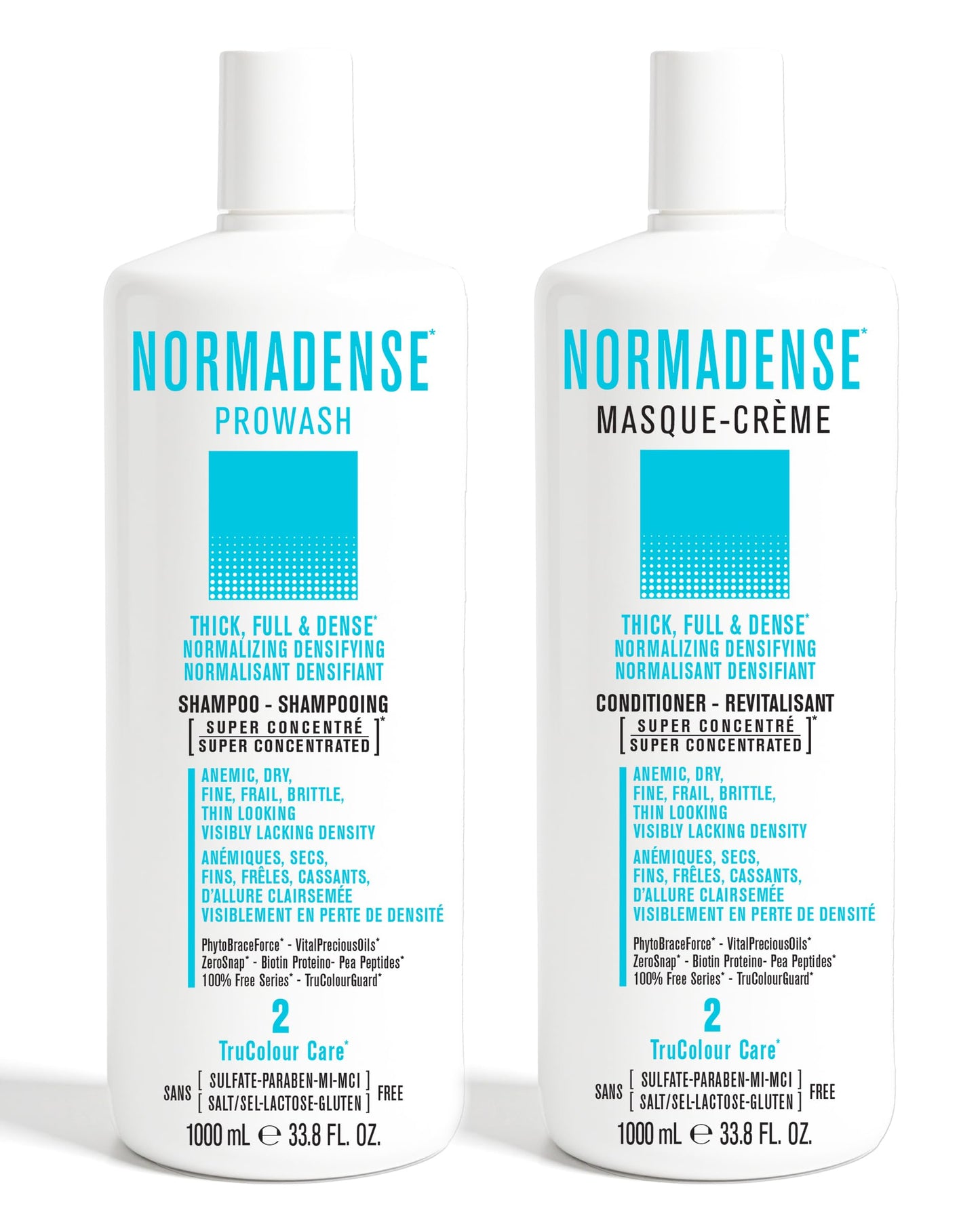 SNOBGIRLS NORMADENSE 2 Vegan Biotin Shampoo and Conditioner Set for Dry, Fine Hair. Strengthening Shampoo and Conditioner set with Argan Oil