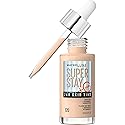Maybelline Super Stay Up to 24HR Skin Tint, Radiant Light-to-Medium Coverage Foundation, Makeup Infused With Vitamin C, 120, 1 Count