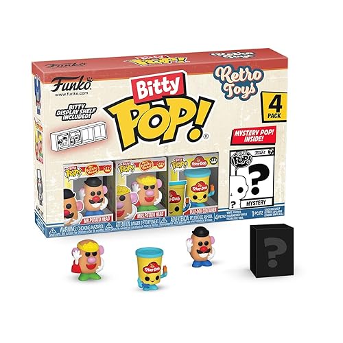 Funko Bitty POP Retro Toys - Mr. Potato Head, 4-Pack and A Surprise Mystery Mini Figure - 0.9 Inch (2.2 Cm) Collectable - Stackable Display Shelf…