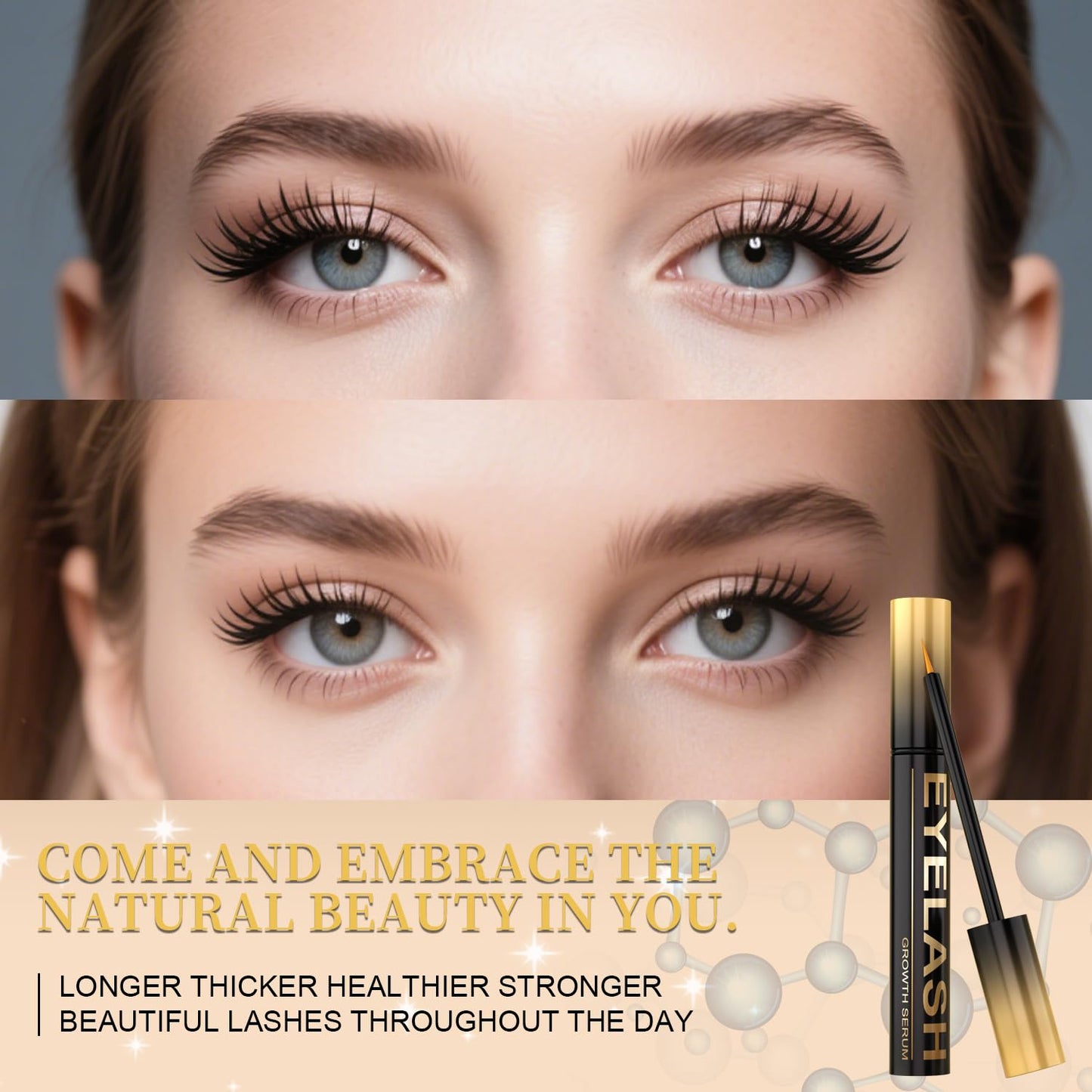 Lash Serum for Eyelash Growth, Premium Lash Enhancing Serum with Advanced Formula Volumizing Longer Fuller and Thicker Looking Lashes, Eyelash Growth