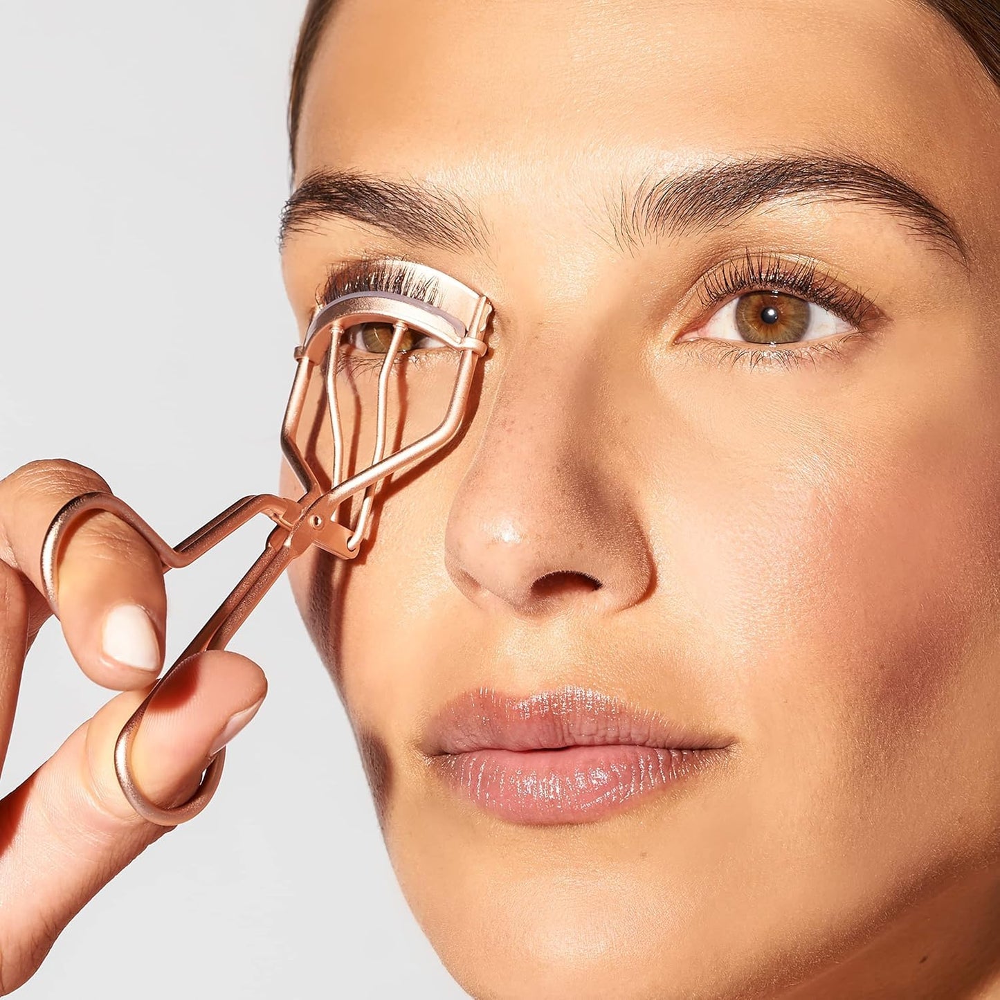 Tweezerman Rose Gold Eyelash Curler - All Eye Shapes, Eye Lash Curler Refill Pads
