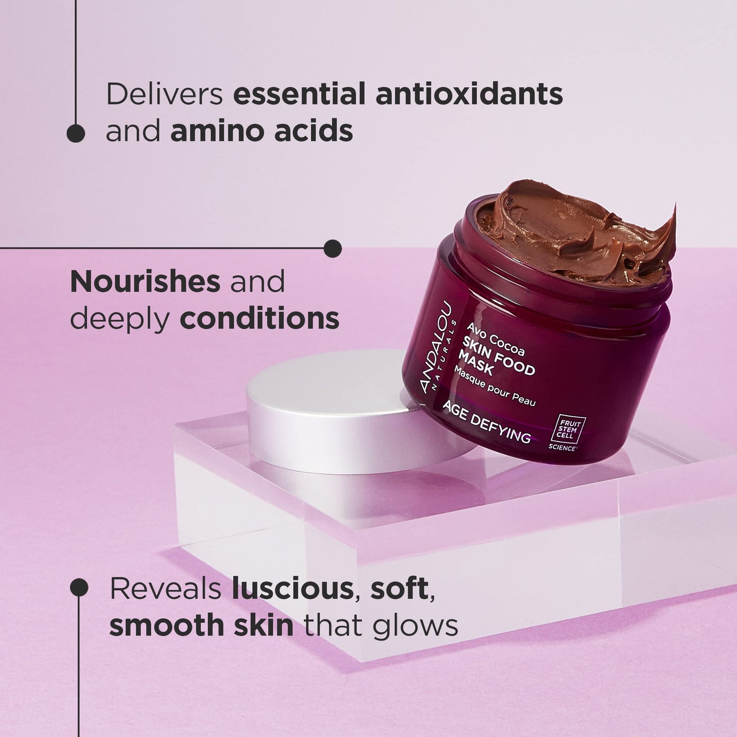 Andalou Naturals Facial Mask, Avo Cocoa Skin Food, 1.7 Ounce