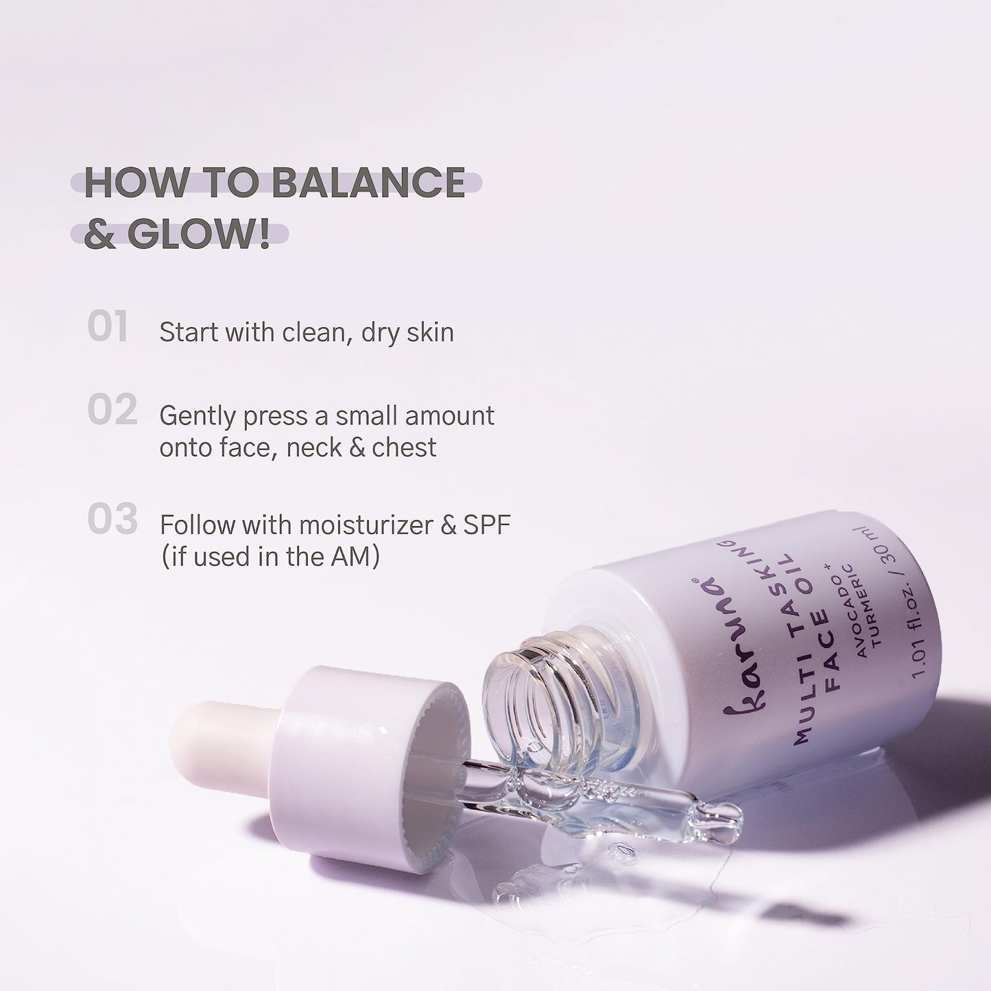 Karuna Skin - Multi Tasking Face Oil, Moisturizing & Hydrating Facial Oil for Women & Men, Radiance-Boosting Alternative to a Face Serum, 30 ml