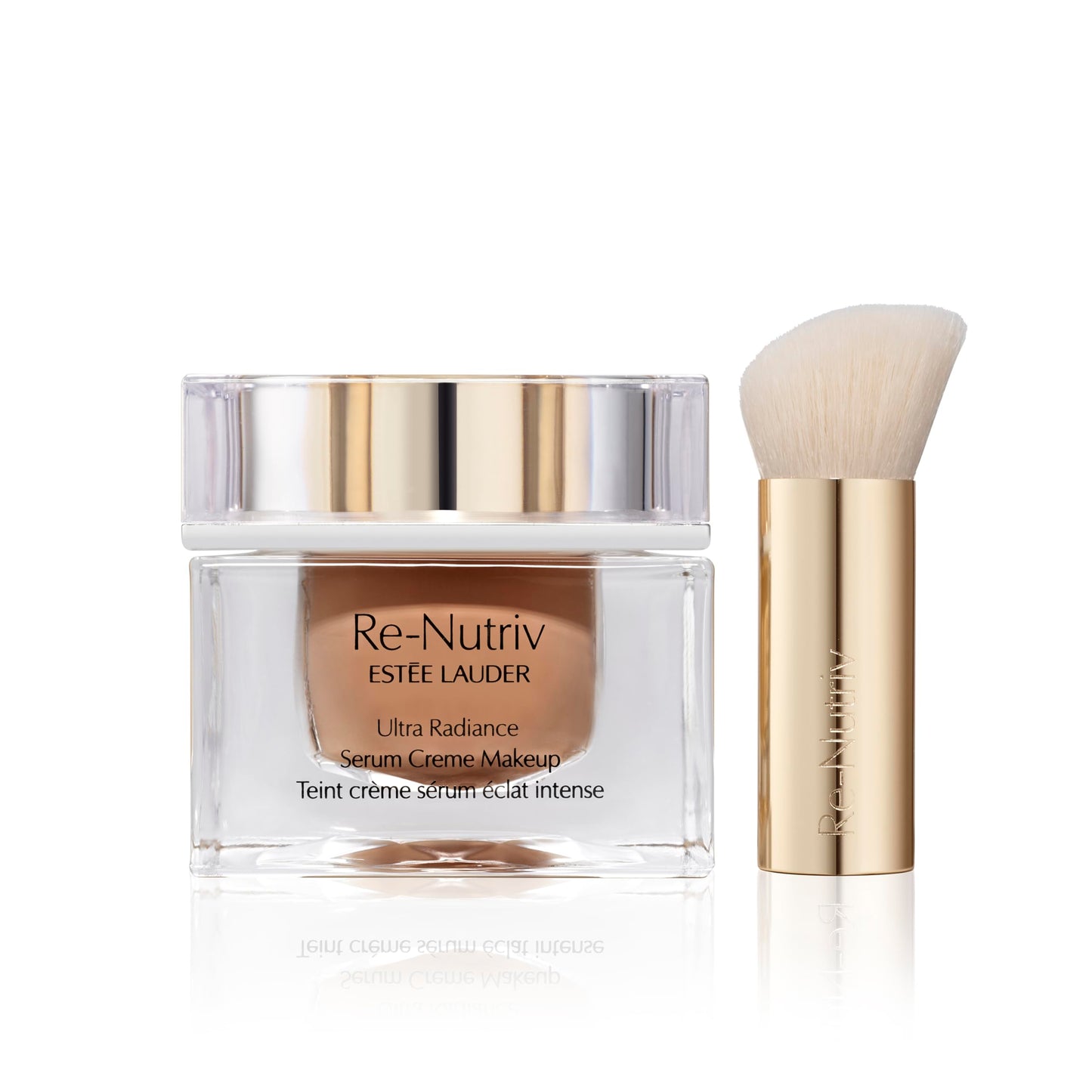 Estée Lauder Re-Nutriv Ultra Radiance Serum Creme Makeup | Luxury Foundation with Hyaluronic Acid | 12-Hour Wear & Hydration, 5W1 Bronze, 1 Fl Oz