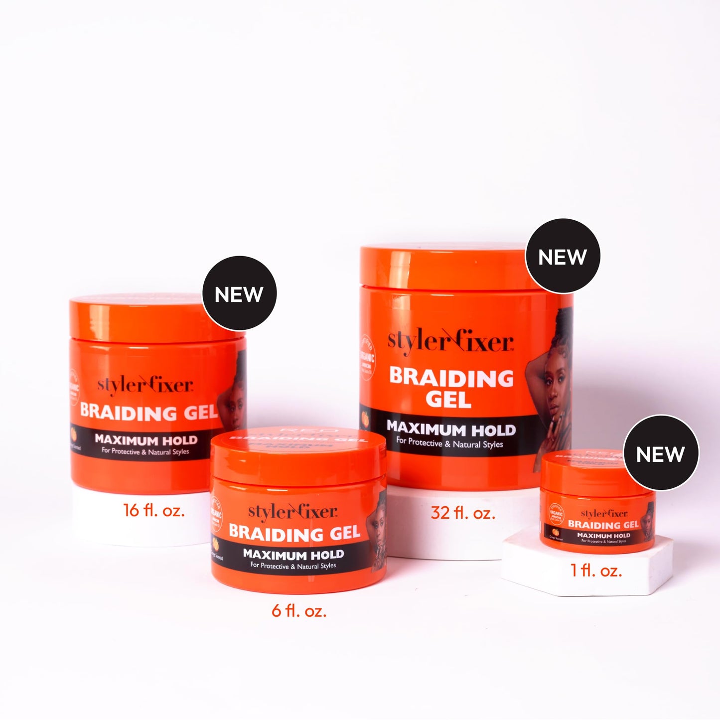Red by Kiss Braiding Gel Maximum Hold Styler Fixer for Box Braids & Cornrows, Hydrating, Conditioning, Long-Lasting Frizz Control, 4C Moisturizing