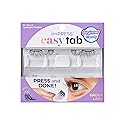 KISS imPRESS Falsies Easy Tab Press On Self Adhesive Eyelashes, Black, 'Black Wispy', 1 Pair of 5mm-11mm Inner Natural Volume Eyelash Clusters & 1…