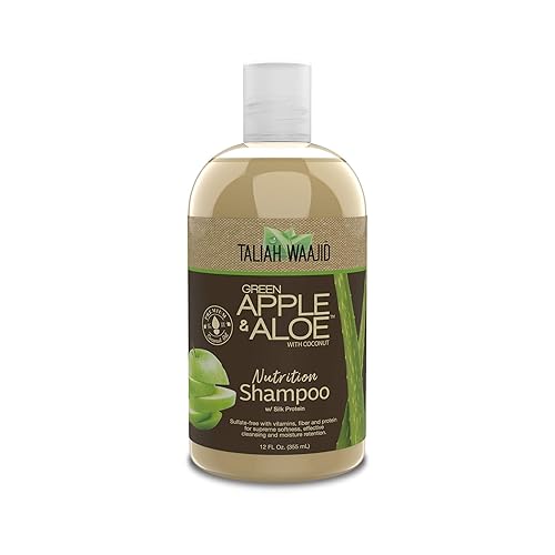 Taliah Waajid Green Apple & Aloe Nutrition Shampoo with Coconut | Curl Moisturizer Vitamins, Fiber, and Protein Formula | Softer, Smoother Hair