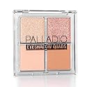 Palladio Eyeshadow Quads, Velvety Pigmented Blendable Matte, Metallic & Shimmer Finishes, Creamy Formula, Four Way Quad Eye Shadow Palette, Talc-Free