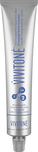Vivitone Permanent Cream Color (8N Light Blonde) 3oz. - 100% Grey Coverage, Long Lasting Shine, Made in Italy.